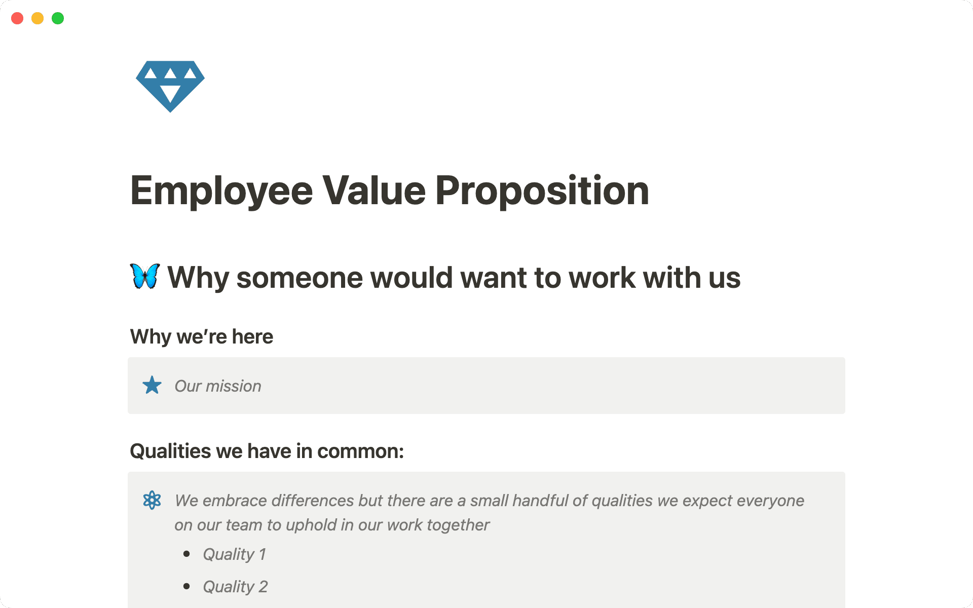Align on values and benefits to make recruiting more streamlined.