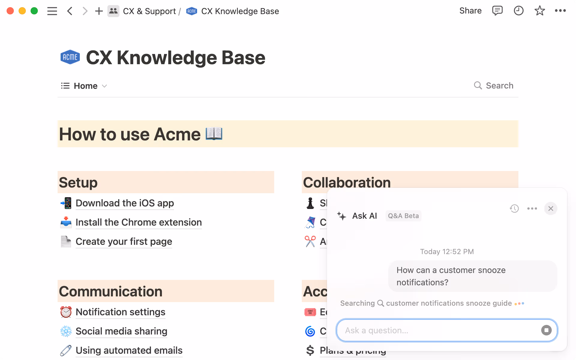 AI knowledge base hero