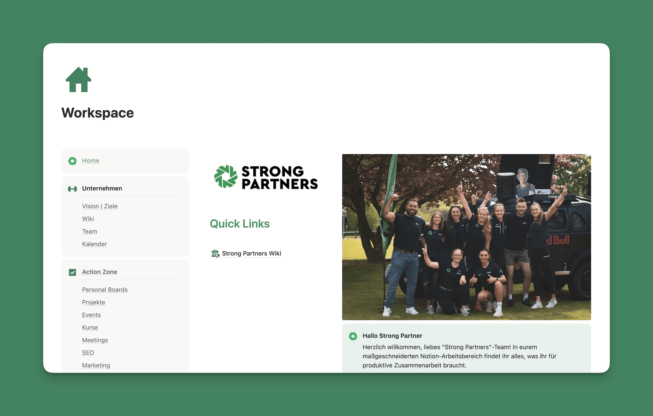 Individual Notion Workspace for Strong Partners