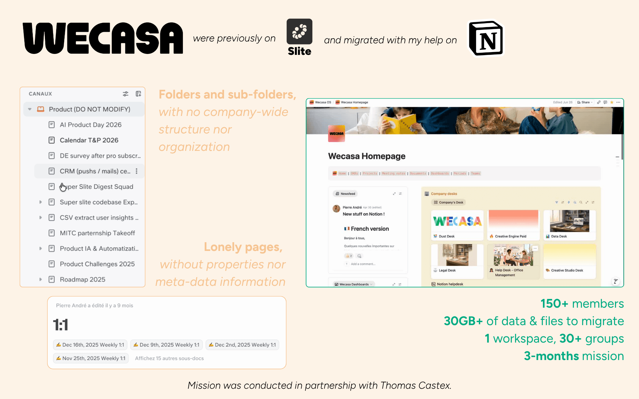 Wecasa : migration from Slite to Notion for 150+ members