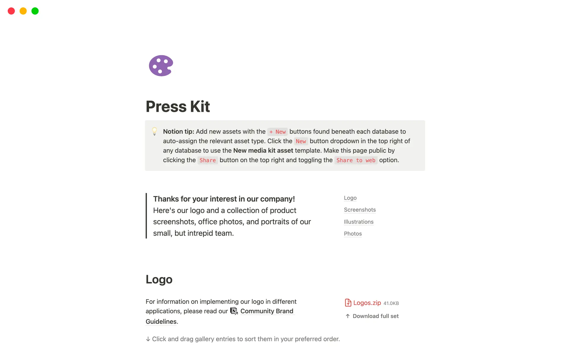 Bilde for top-6-public-relations-kit-templates-in-notion
